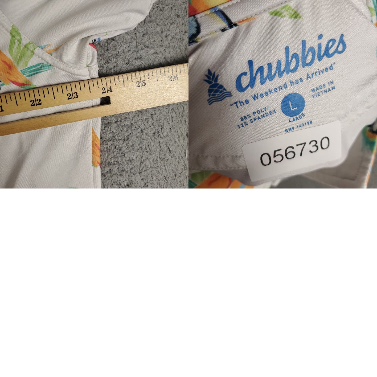Chubbies Chubbies Polo Shirt Mens Large Gray Bird Print Short Sleeve Casual Golf Size US L / EU 52-54 / 3 - 8 Thumbnail