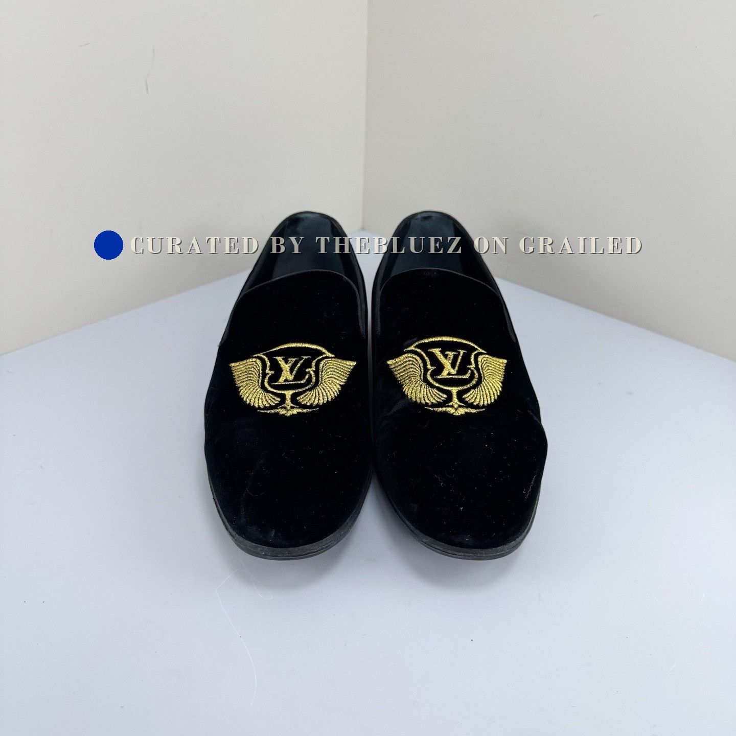 Louis Vuitton Louis Vuitton Velvet Gold Embroidery Loafers Size US 6.5 / EU 39-40 - 1 Thumbnail