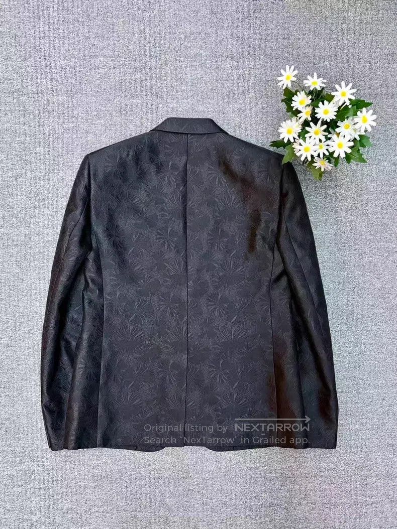 Saint Laurent Paris Saint Laurent Paris Dark Patterned Real Silk Jacquard Suit Size US M / EU 48-50 / 2 - 2 Thumbnail