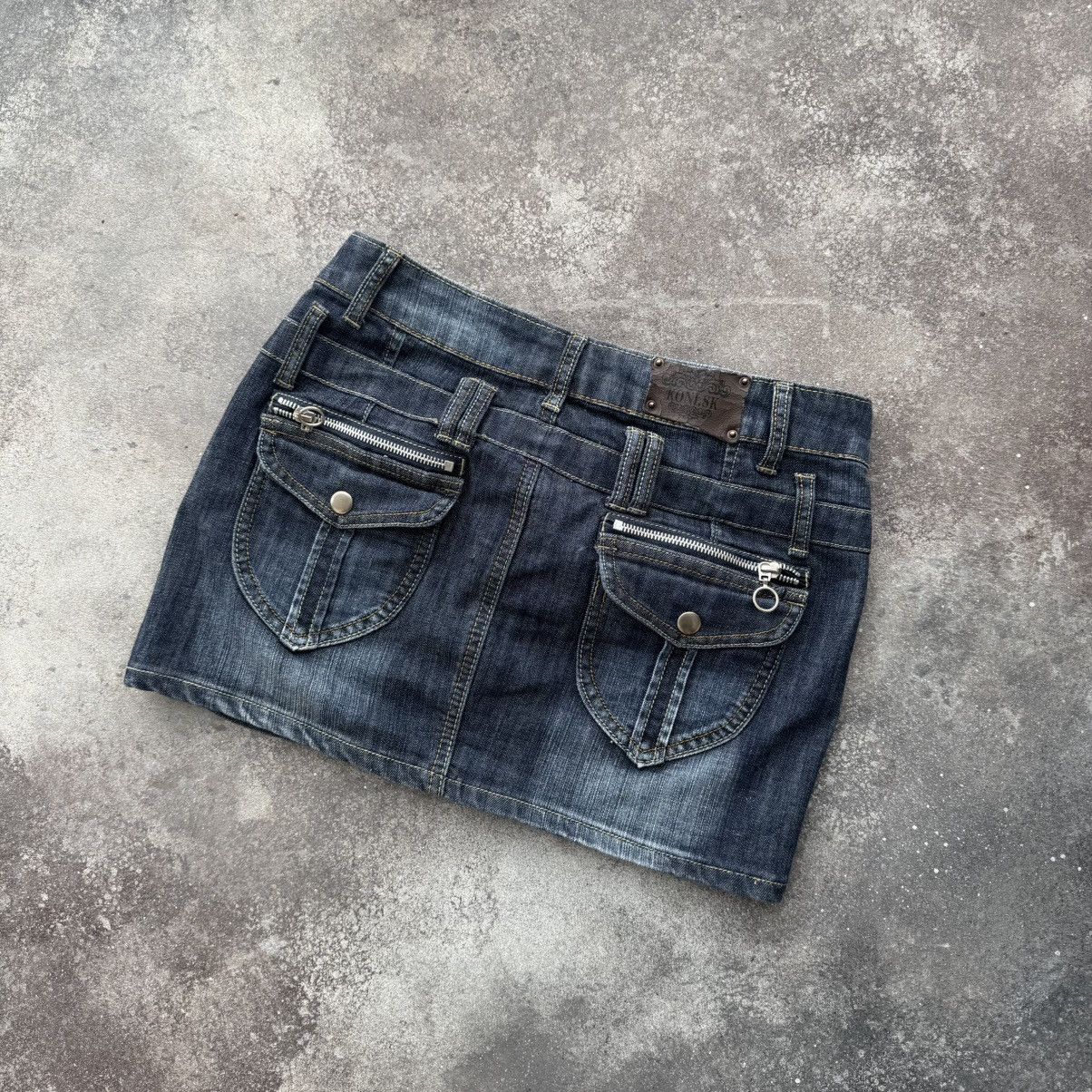 Hysteric Glamour Y2K Super Sexy Vintage Glamour Denim Mini Skirt Size 29" - 9 Thumbnail