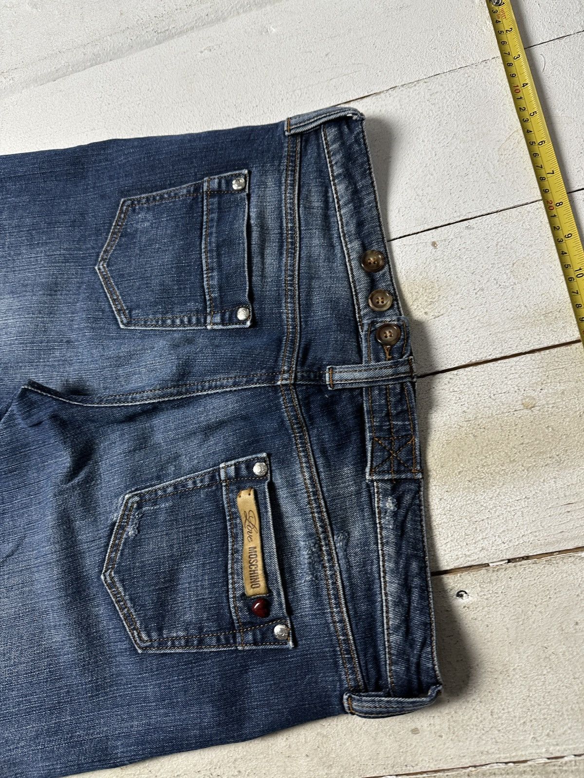 Moschino 🚨 RARE MOSCHINO WITH LOGO WOMEN DENIM JEANS Size 29" - 7 Thumbnail