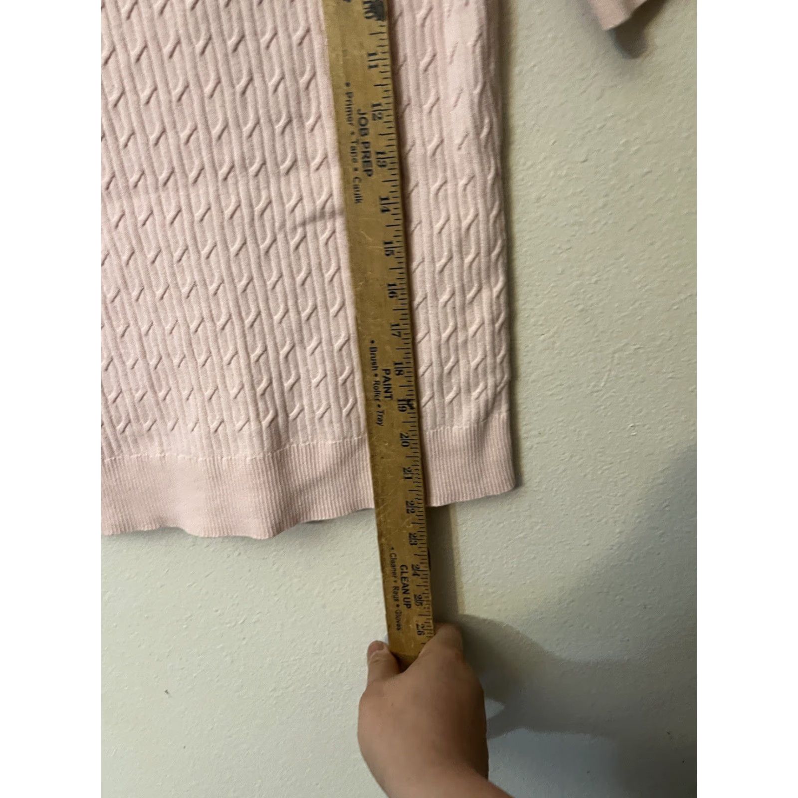 Talbots Talbots Sweater Shirt Womens Size S V-Neck Short Sleeve Cable-Knit Button Up Pink 100% Cotton Casual Vintage No Size S / US 4 / IT 40 - 5 Thumbnail