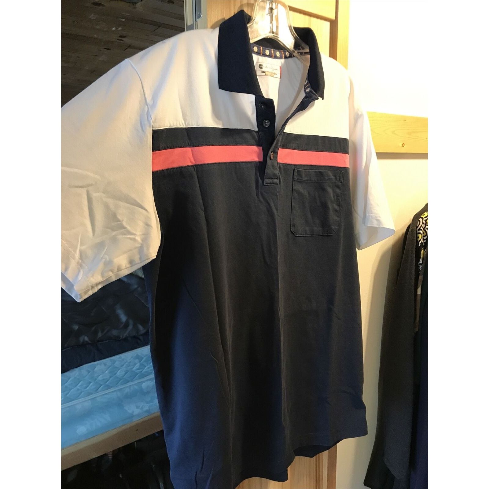 Other Ben Hogan Men’s M Navy Blue SS White Cotton Poly Polo Shirt Size US M / EU 48-50 / 2 - 8 Thumbnail