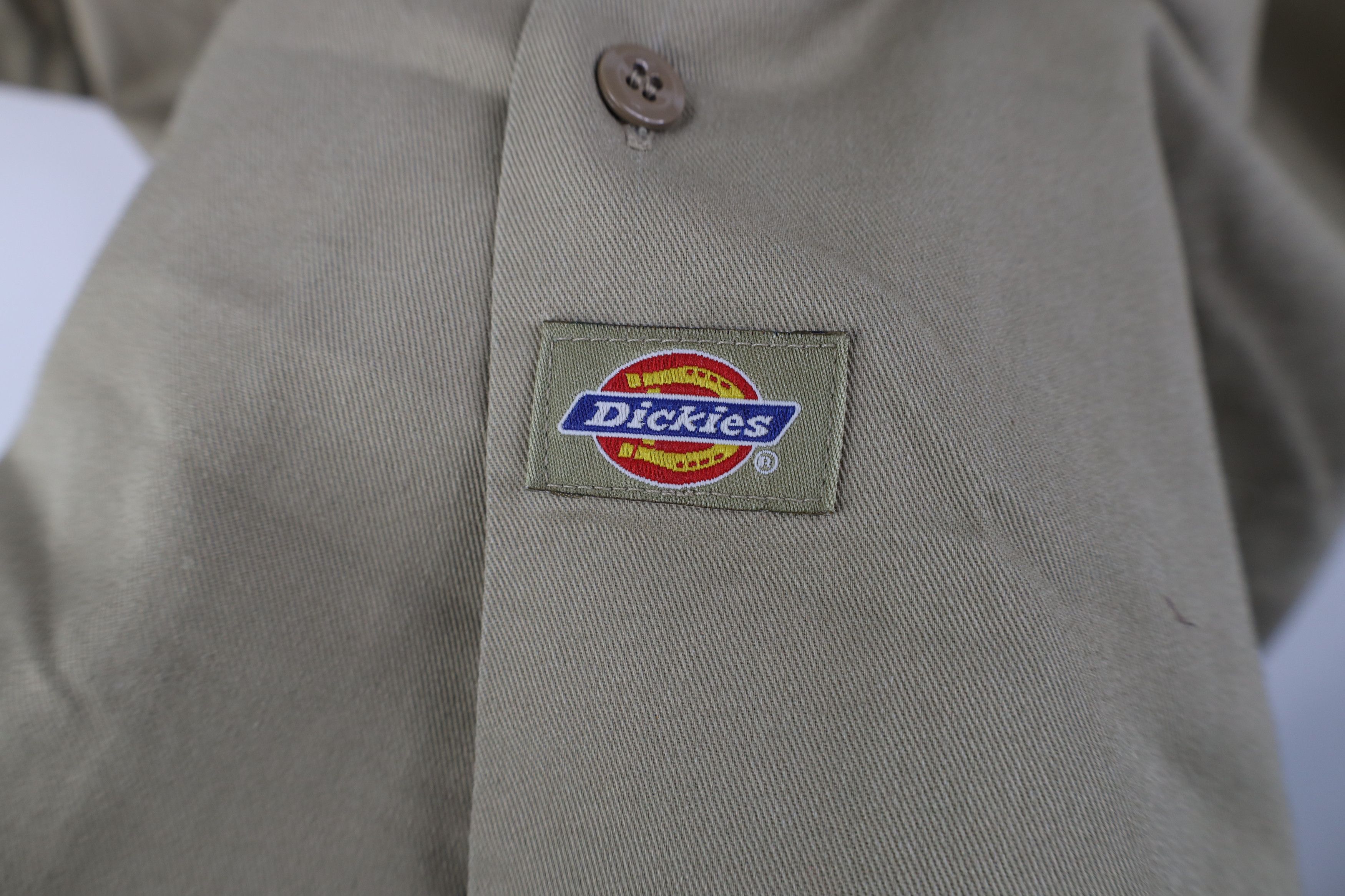 Dickies Vintage 90s Dickies Mechanic Button Shirt Khaki Brown USA Size US XL / EU 56 / 4 - 7 Thumbnail