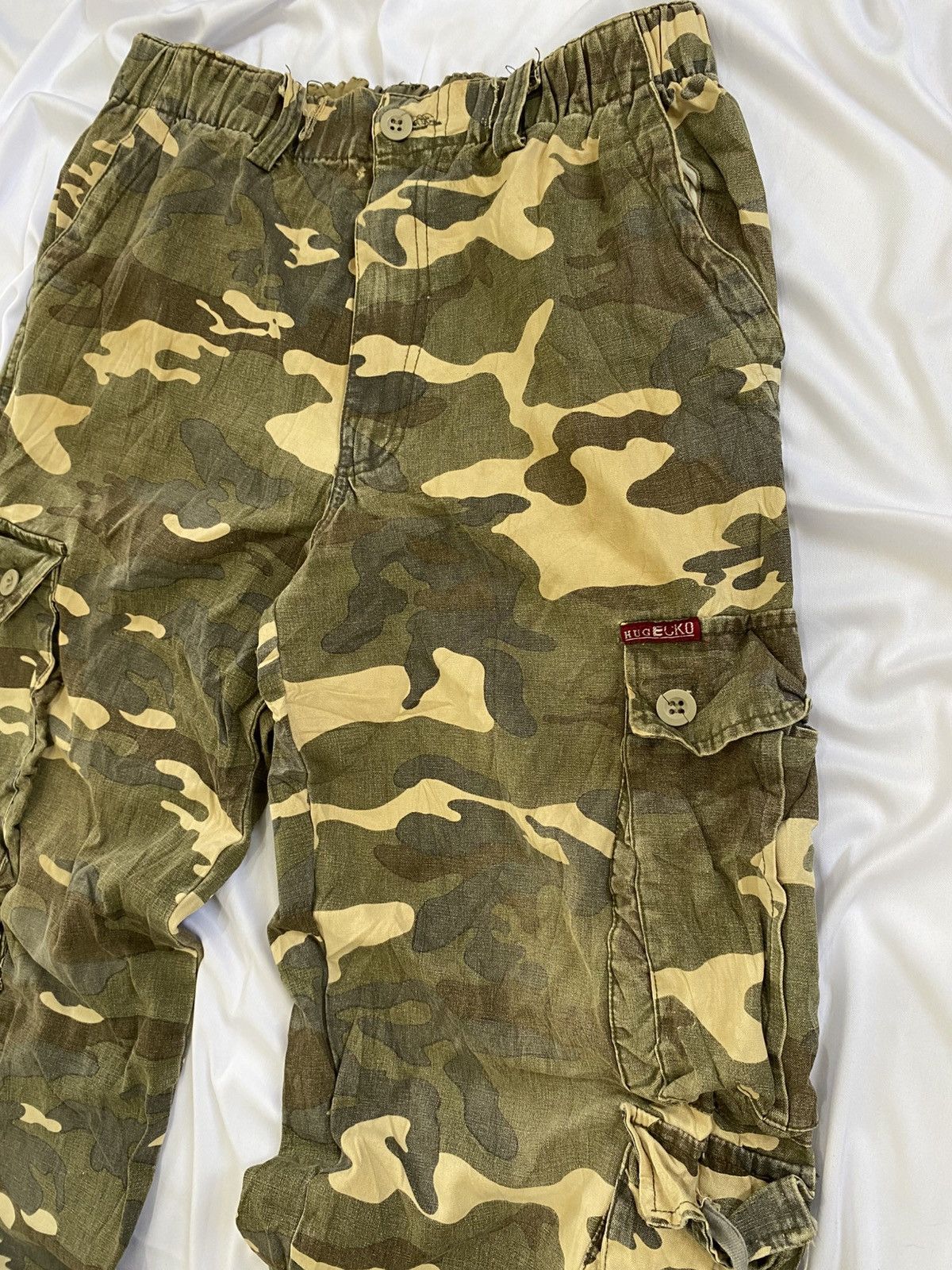 Japanese Brand Hugecko Cargo pants with a camouflage motif Size US 29 - 3 Thumbnail