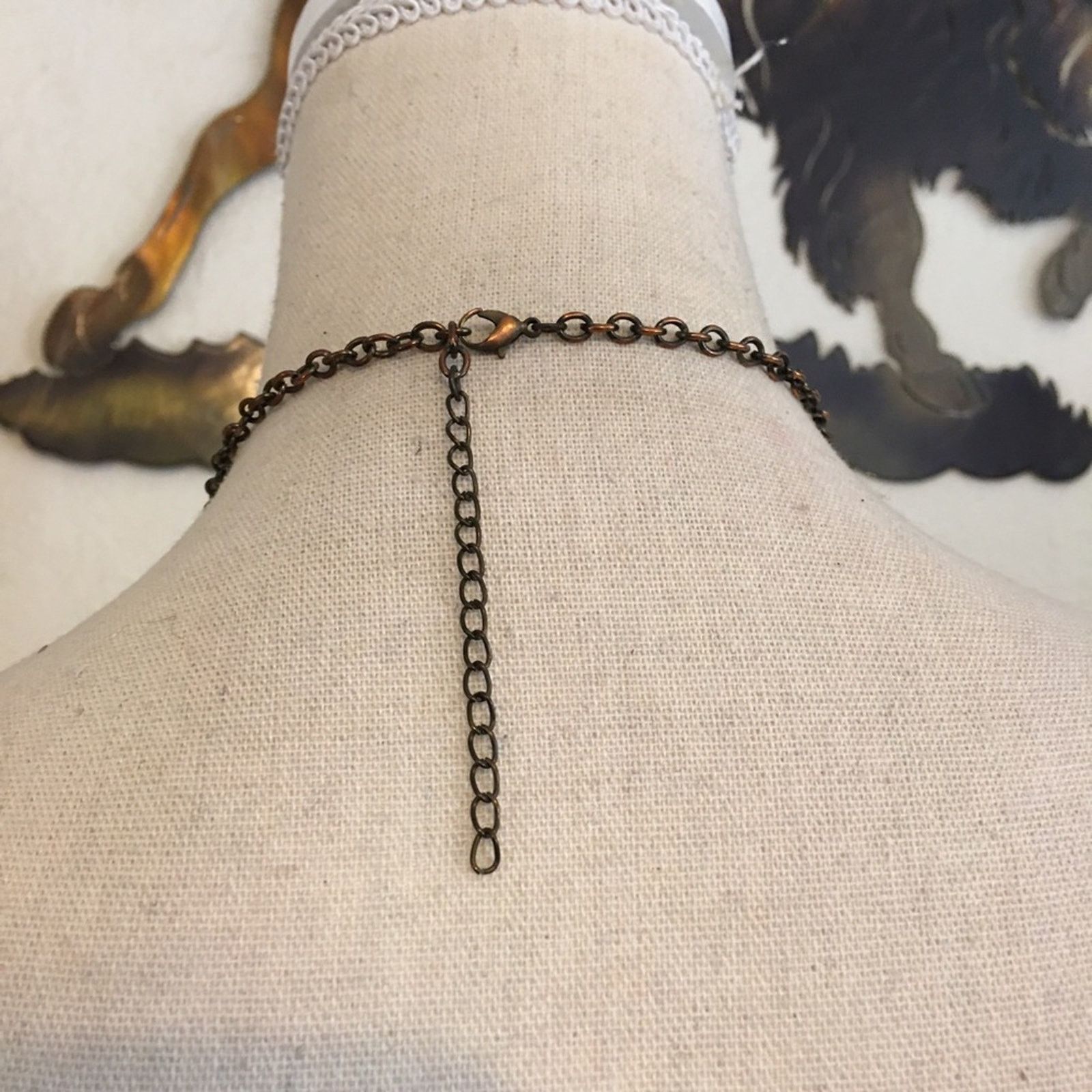 Vintage Vintage twisted chain & faceted glass necklace Size ONE SIZE - 5 Thumbnail