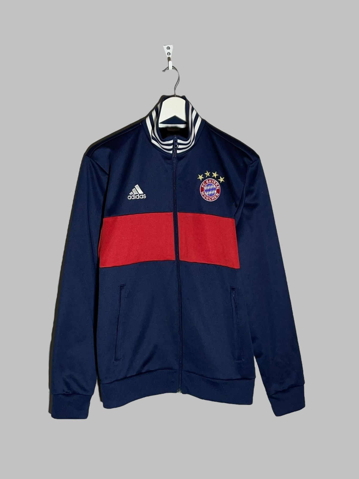 Adidas Bayern Munich Adidas 2017 3 Stripes Football Track Top Size US M / EU 48-50 / 2 - 1 Thumbnail