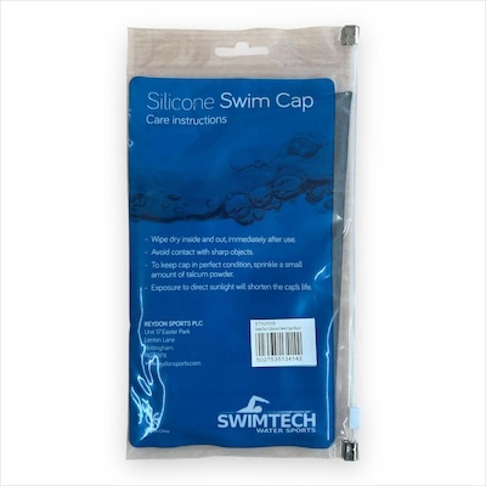 Designer SwimTech Easy Fit Black Silicone Swim Cap (G35) Size ONE SIZE - 2 Thumbnail