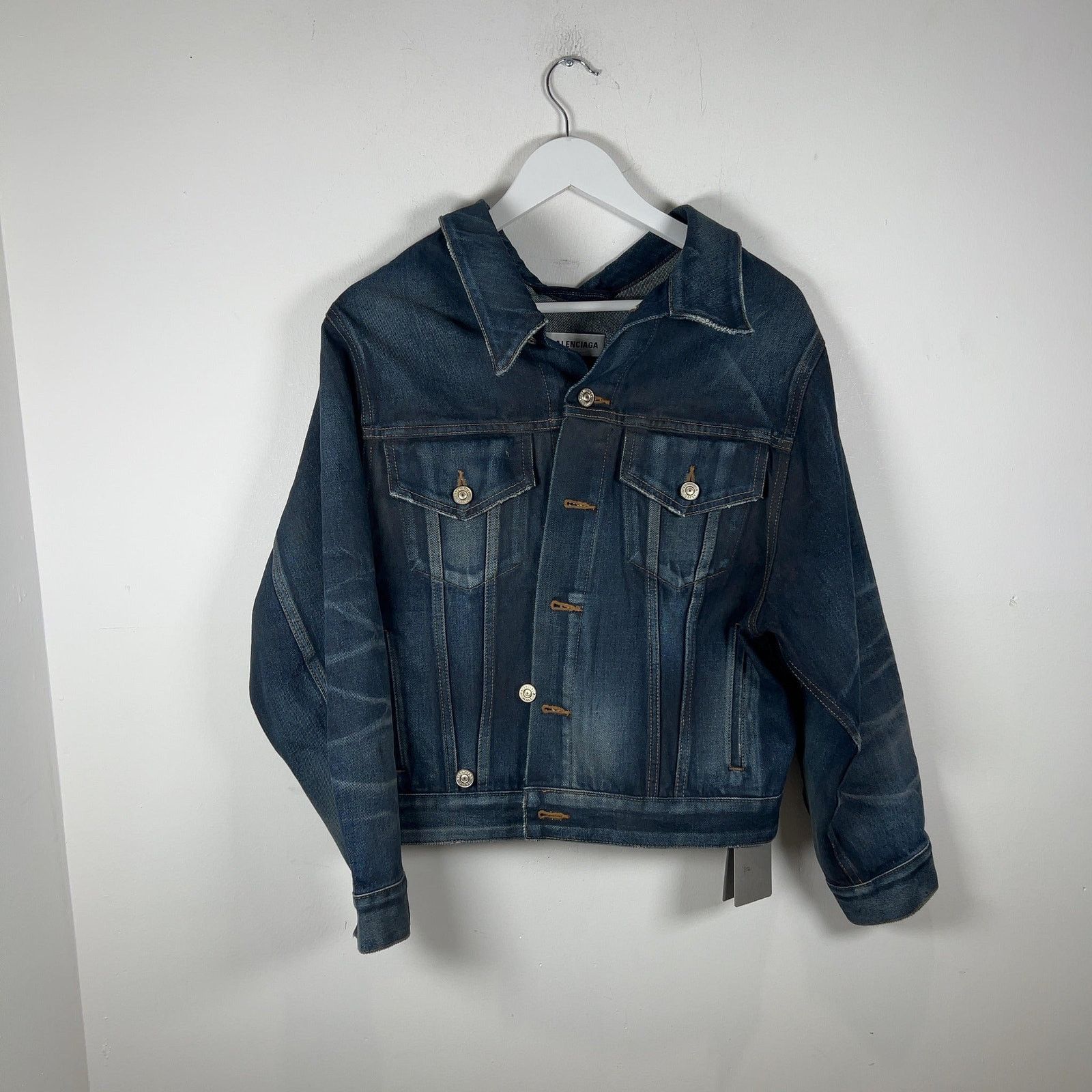 Balenciaga Balenciaga 'Dirty Swing' Denim Jacket Size US S / EU 44-46 / 1 - 1 Thumbnail