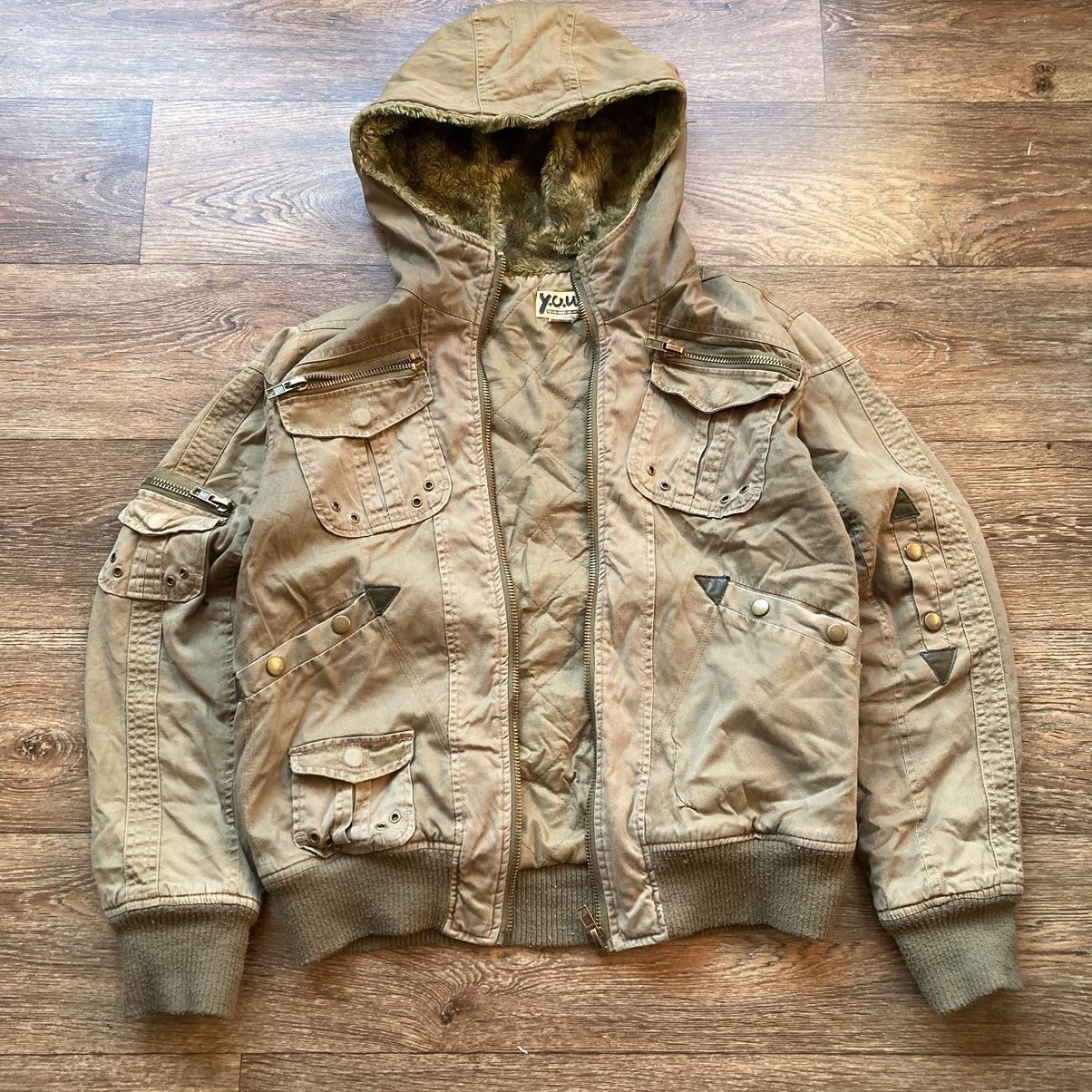 Vintage Vintage Y2K cargo denim jacket punk style Size S / US 4 / IT 40 - 2 Thumbnail