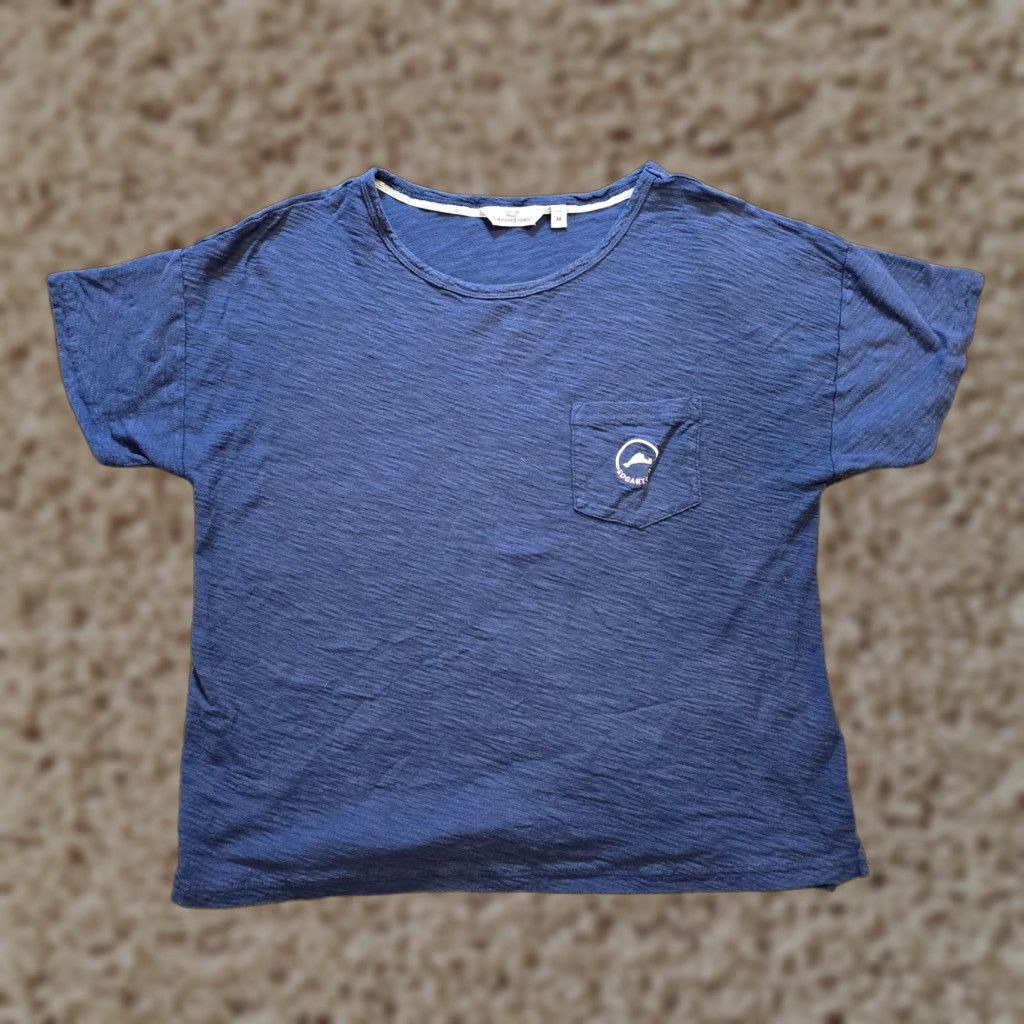 Vineyard Vines Vineyard Vines Top Womens Size Medium Blue Slub Knit Edgartown Embroidery Casual Shirt Ladies Medium Blue Nautical 90s? Size M / US 6-8 / IT 42-44 - 1 Thumbnail