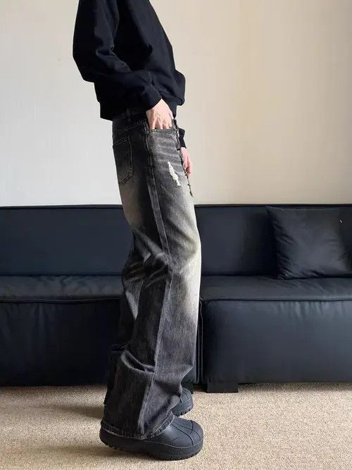 VIBE Aged washed baggy micro flare jeans Size US 32 / EU 48 - 5 Thumbnail