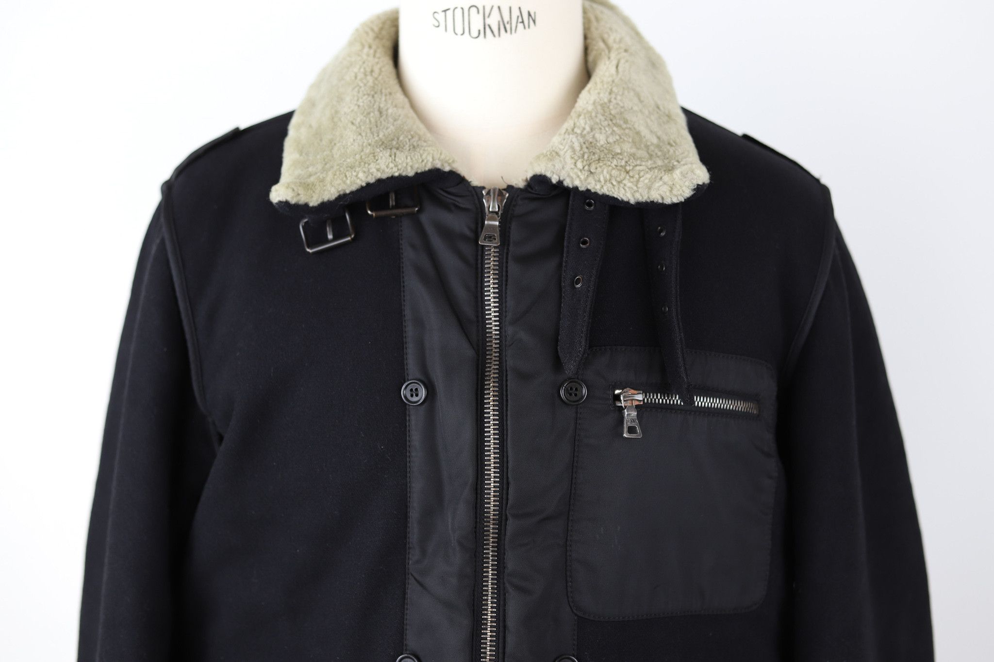 Prada PRADA JACKET WOOL WITH SHEARLING COLLAR 360 Size US M / EU 48-50 / 2 - 2 Thumbnail