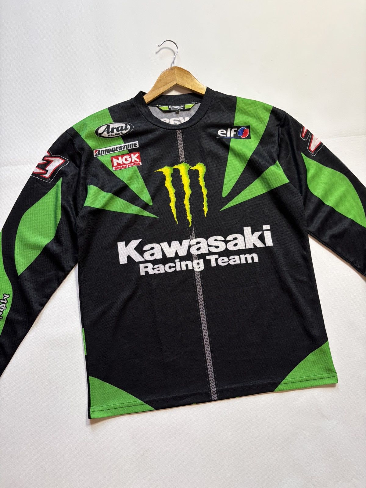 Vintage MONSTER KAWASAKI ASAP ROCKY VINTAGE RETRO RACING JERSEY (XL) Size US XL / EU 56 / 4 - 4 Thumbnail