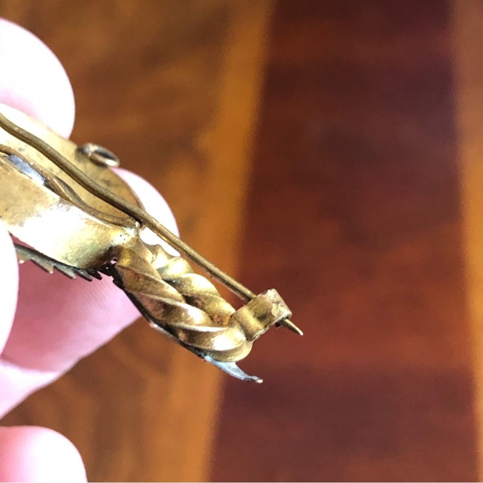 Other Antique Edwardian era Art Nouveau gilt metal c clasp brooch Size ONE SIZE - 8 Thumbnail