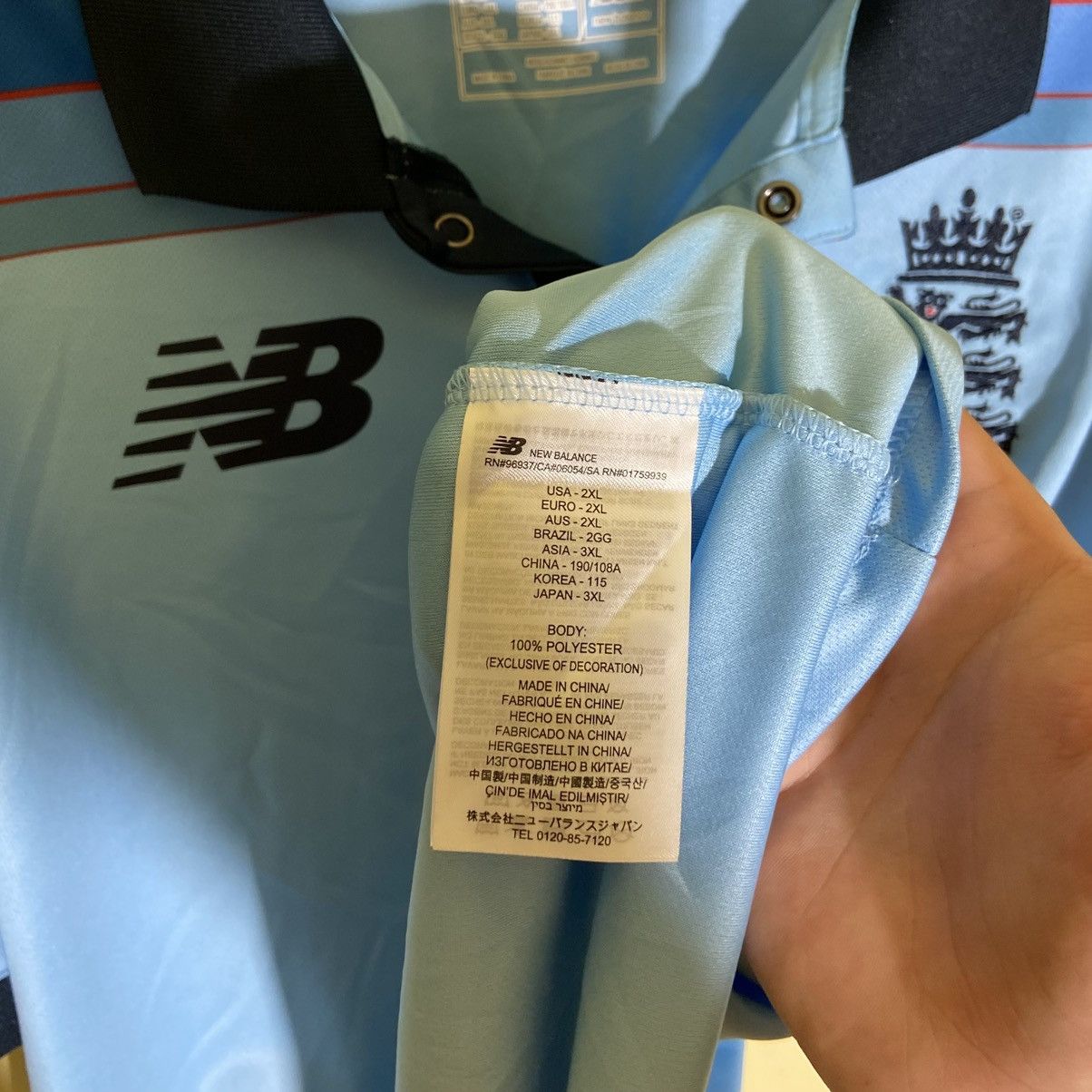 New Balance England Cricket Jersey New Balance 2XL– World Cup Style Rare Size US XL / EU 56 / 4 - 8 Thumbnail