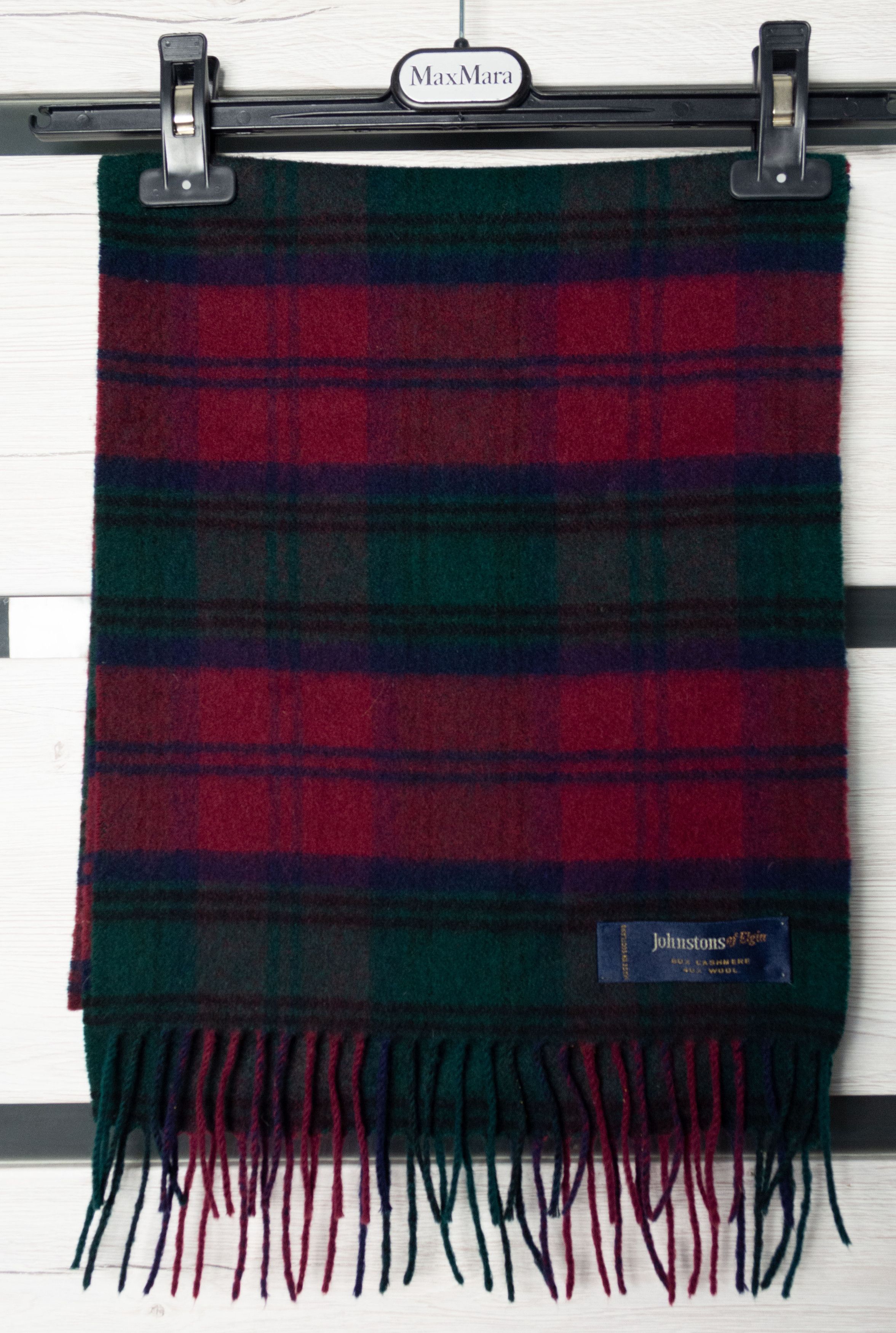 Johnstons of Elgin cashmere scarf tartan