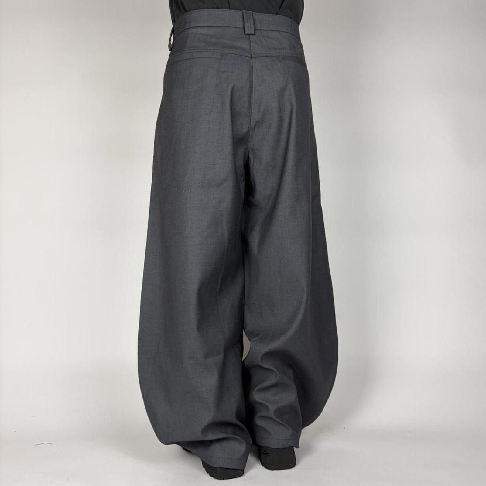 Other Grey Ultra Wide Balloon Suit Trousers Size US 34 / EU 50 - 6 Thumbnail