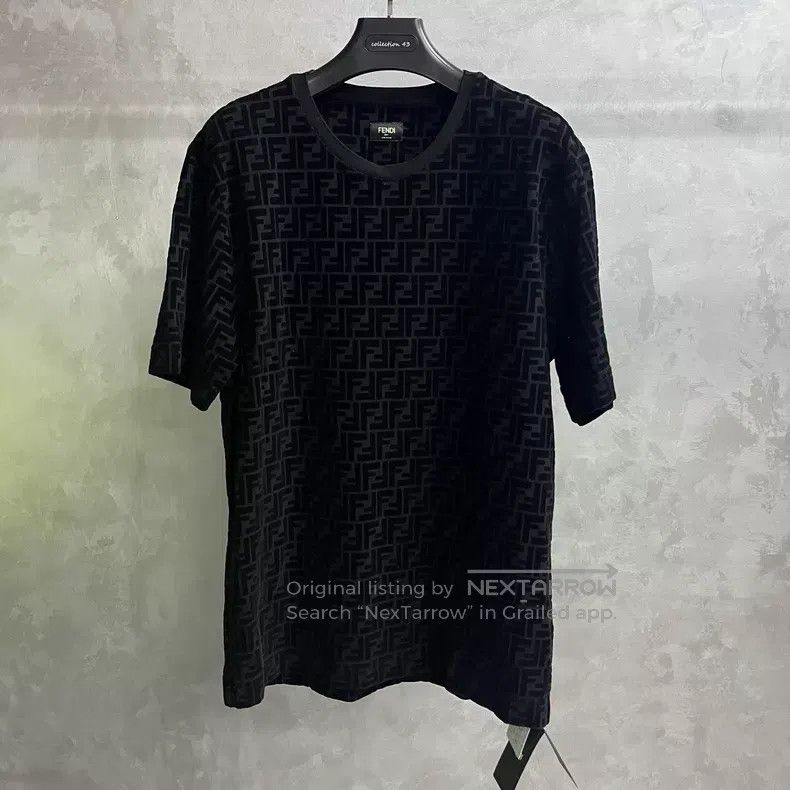 Fendi Fendi Black and Brown Full Print Double F Logo Letter印花 Sh Size US L / EU 52-54 / 3 - 1 Thumbnail