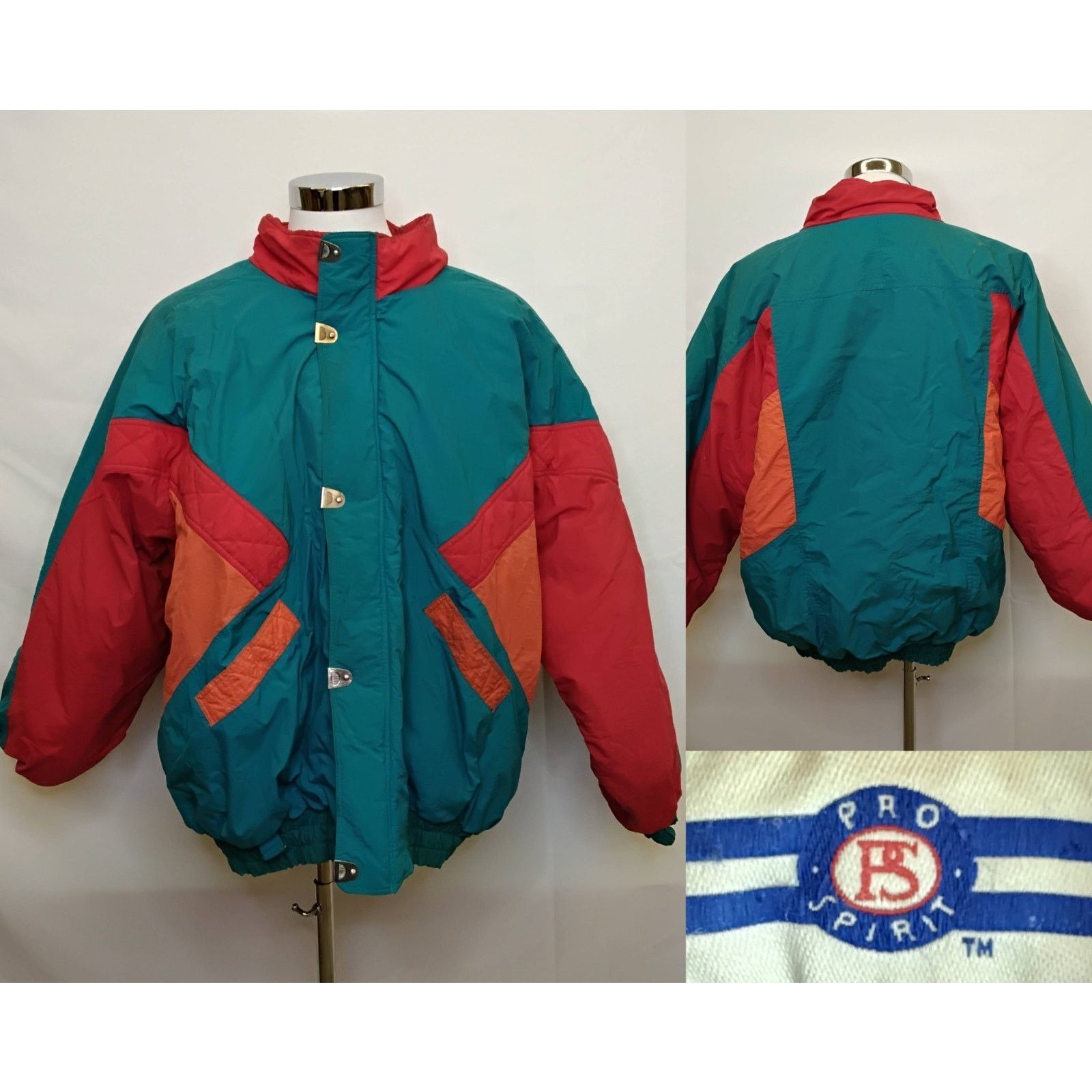 Other Pro Spirit Ski Jacket Men's XLT Teal and Red VTG Torn Pocket Size US XL / EU 56 / 4 - 1 Thumbnail