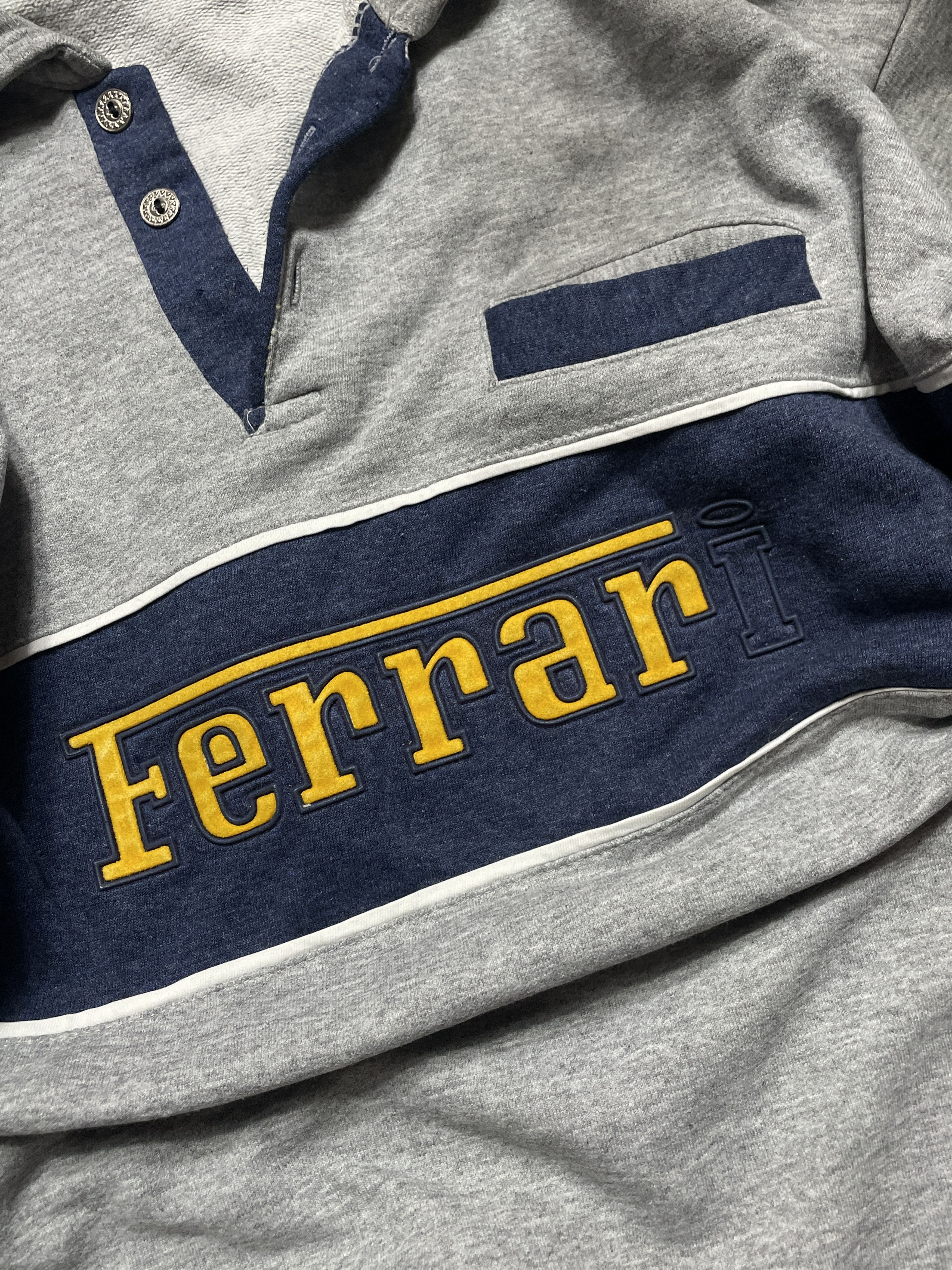 Ferrari RARE! Vintage 90s Ferrari Longsleeve Boxy T-Shirt Spellout Size US XS / EU 42 / 0 - 3 Thumbnail
