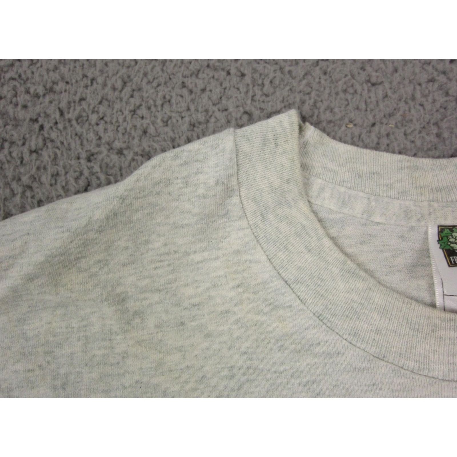 Fruit Of The Loom Vintage Farmer Shirt Mens Large Gray Single Stitch Made in USA Smells Like Money Size US L / EU 52-54 / 3 - 6 Thumbnail