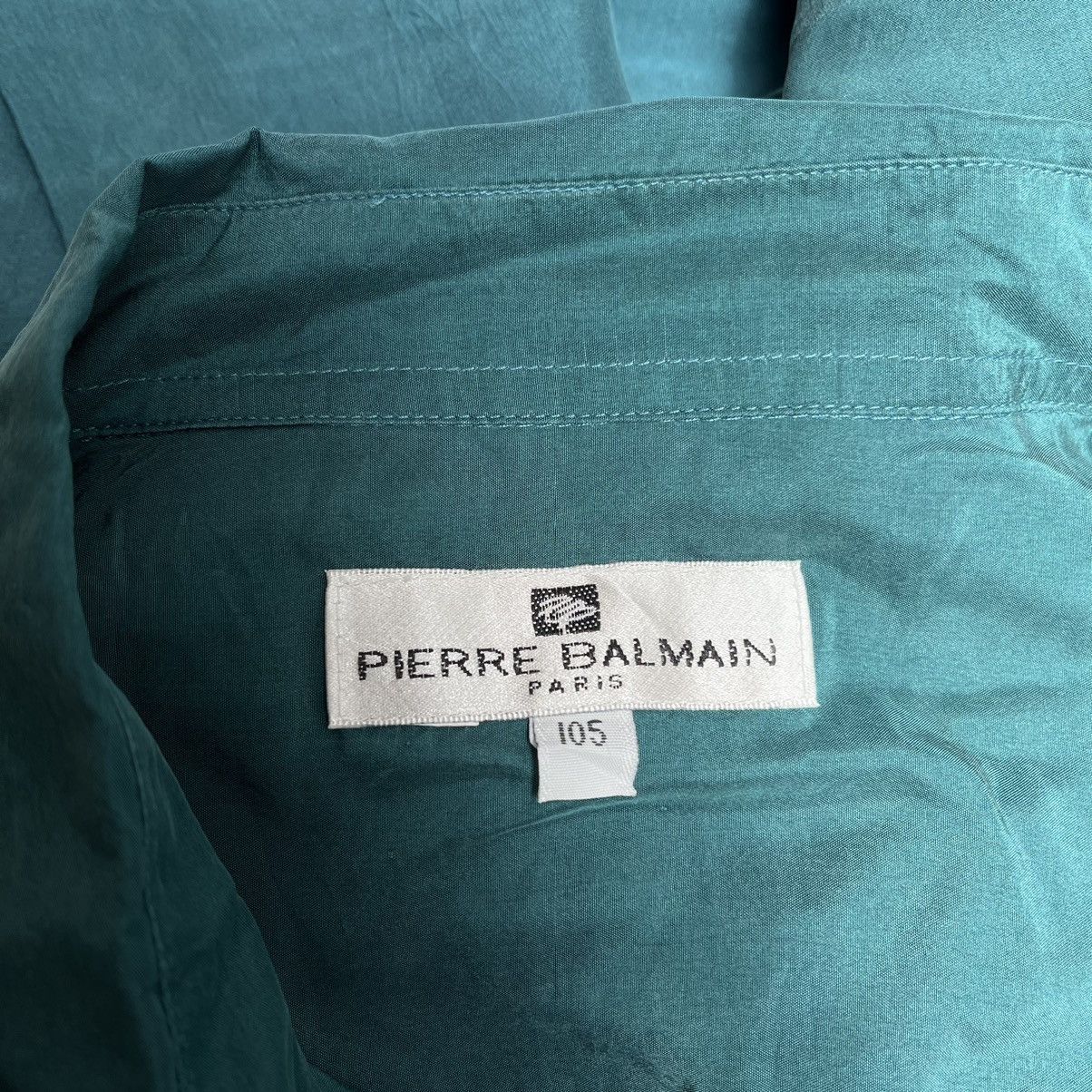 Pierre Balmain × Vintage 90s Pierre Balmain Paris Double Pocket Silk Shirt Size US L / EU 52-54 / 3 - 5 Thumbnail