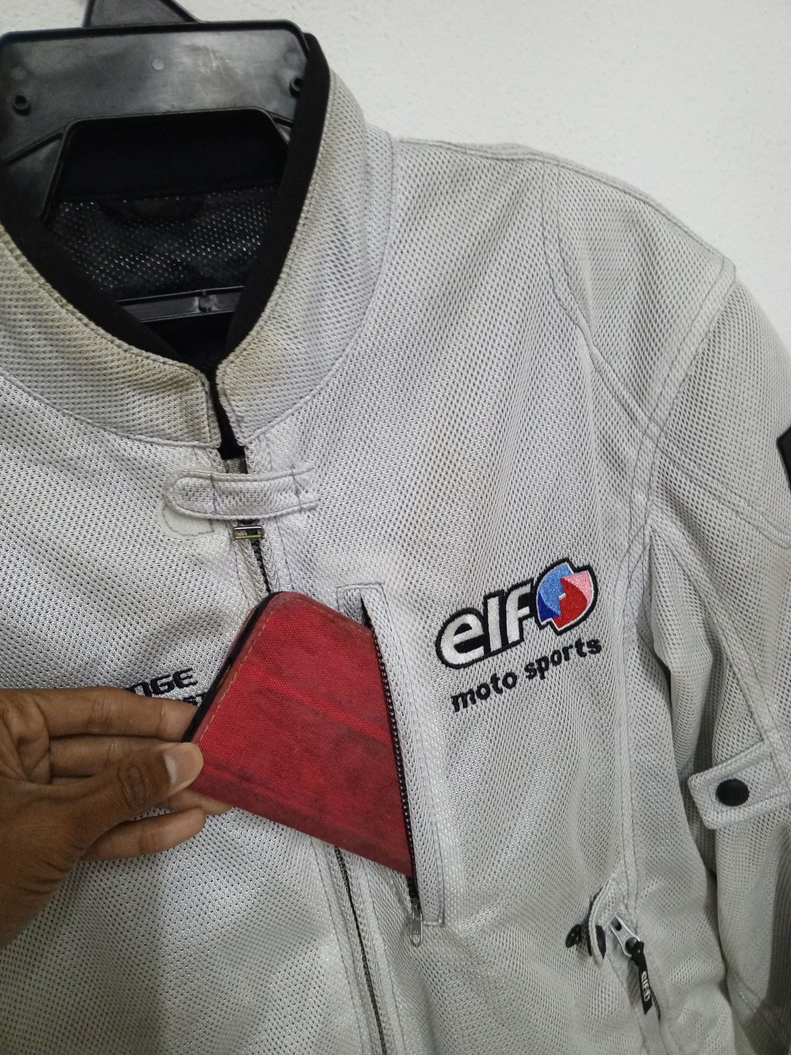 Vintage EIF MOTO SPORT JACKET WHITE/GRAY Size US L / EU 52-54 / 3 - 7 Thumbnail