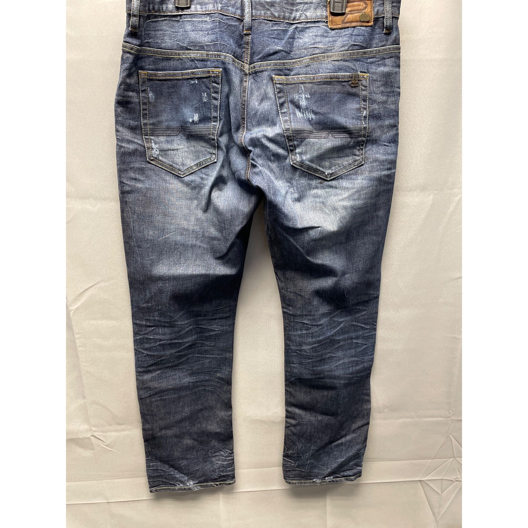 Buffalo David Bitton Buffalo David Bitton Men's Blue Relaxed Faded/Ripped/Jeans S Size US 38 / EU 54 - 2 Thumbnail