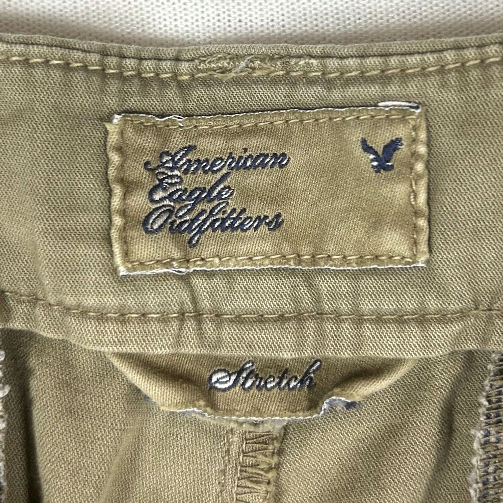 American Eagle Outfitters VINTAGE American Eagle Outfitters Stretch Khaki Ankle Pants Womens 00 Brown Tan Slim Straight 26in Inseam Casual/Everyday Size 25" / US 0 / IT 36 - 3 Thumbnail