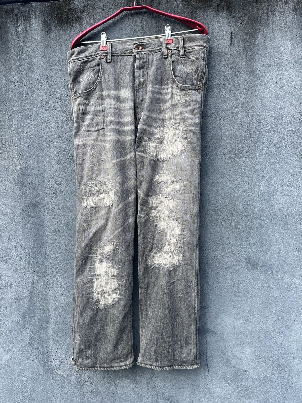 Paul Smith Red Ear 👹Vintage THRASHED Paul Smith X Red Ear Baggy Jeans Size US 32 / EU 48 - 11 Thumbnail