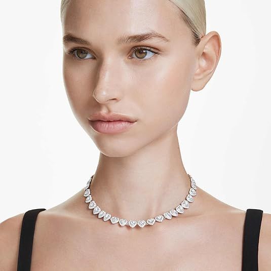 Swarovski Crystal Necklace in Rhodium Finish Size ONE SIZE - 3 Thumbnail