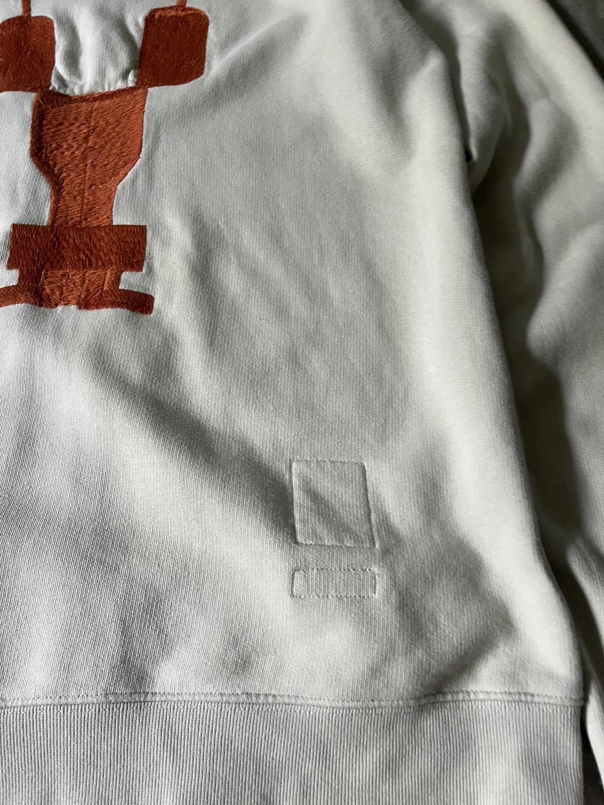 Rick Owens Rick Owens DRKSHDW embroidered sweatshirt robot logo beige Size US S / EU 44-46 / 1 - 5 Thumbnail
