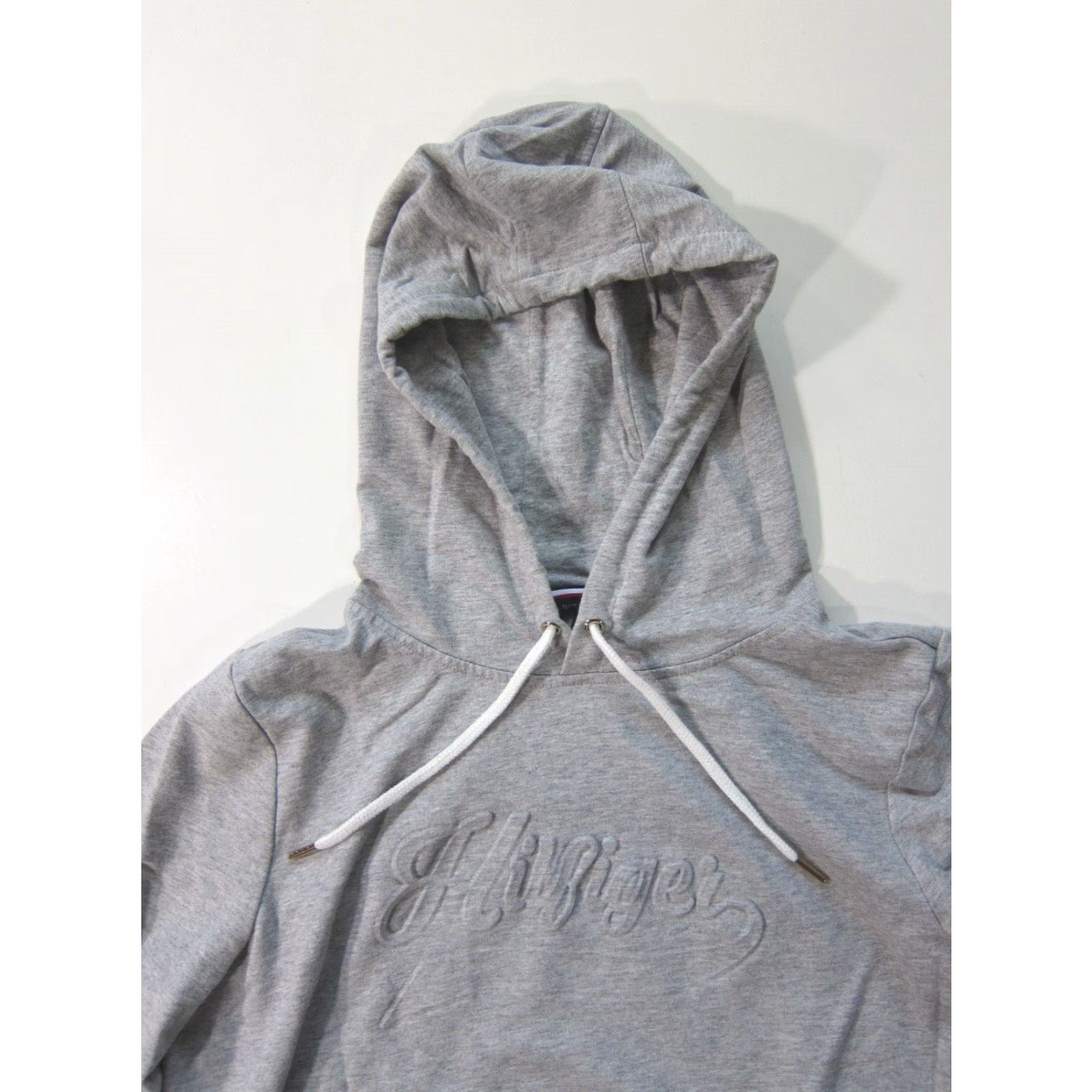 Tommy Hilfiger Tommy Hilfiger Grey Red Cotton Stretch Logo Pocket Hooded Sweatshirt Women XL Size XL / US 12-14 / IT 48-50 - 4 Thumbnail