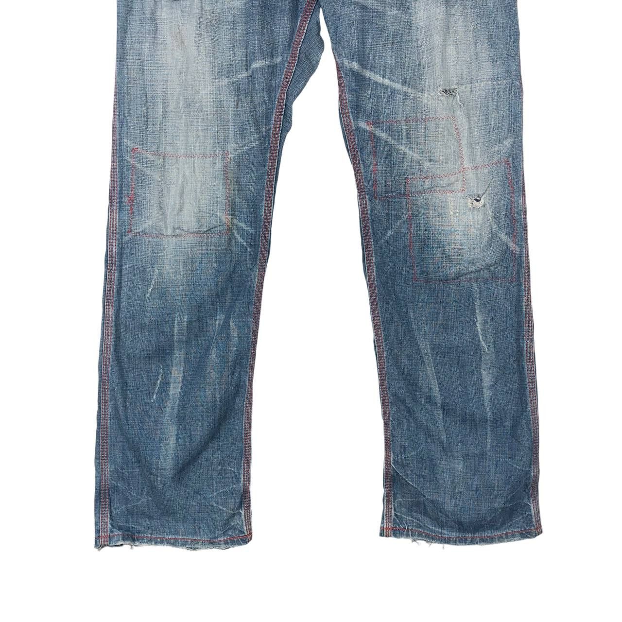 Edwin × Jean × Vintage Vintage Edwin 503 Blue Trip Denim Jean Pant Size US 32 / EU 48 - 3 Thumbnail