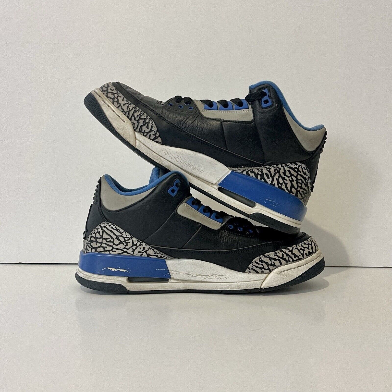 Jordan Brand 2014 Air Jordan 3 III Retro Sport Blue Cement 136064-007 Size US 9.5 / EU 42-43 - 6 Thumbnail