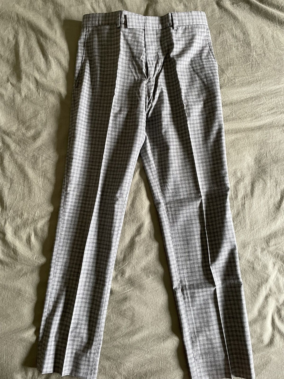 Hardy Amies Men’s 🇬🇧 Hardy Amies Heddon Fit Checks Suit Trouser Sz 32 Size 38S - 4 Thumbnail