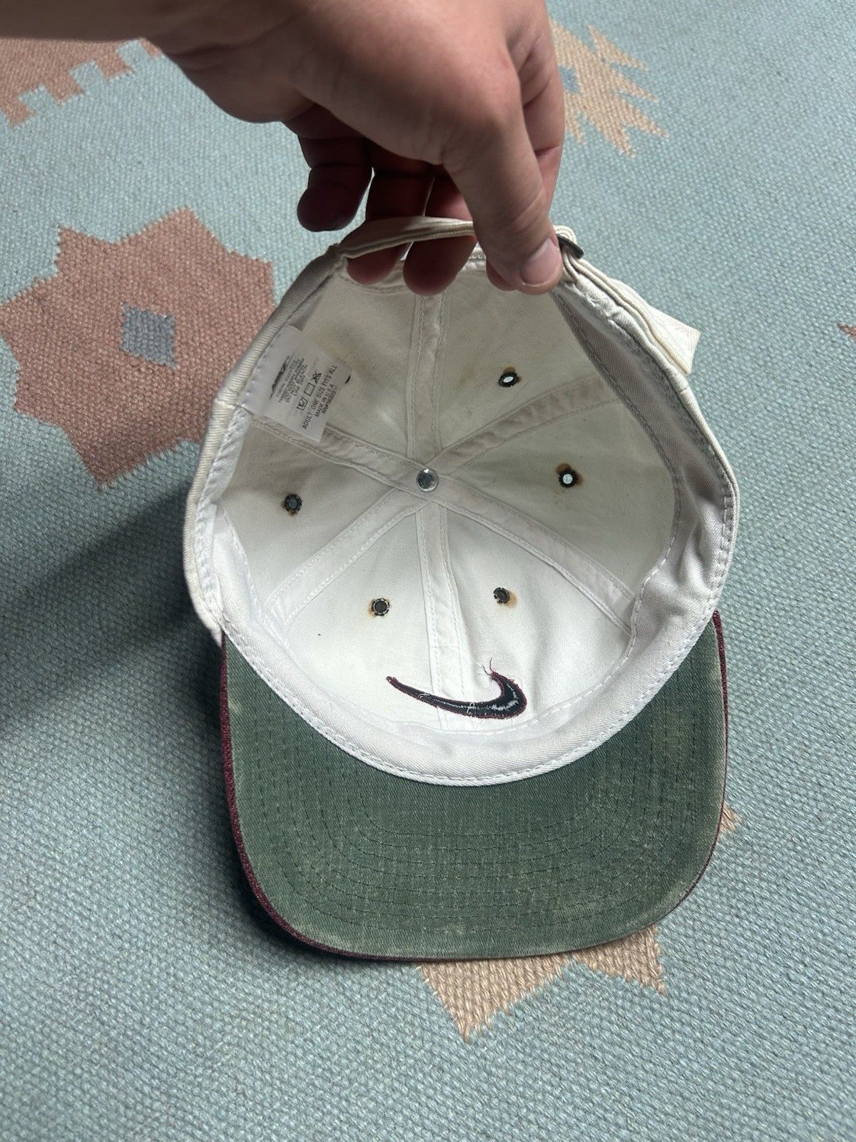 Vintage Vintage Nike hat spell out embroidered swoosh check logo USA Size ONE SIZE - 8 Thumbnail