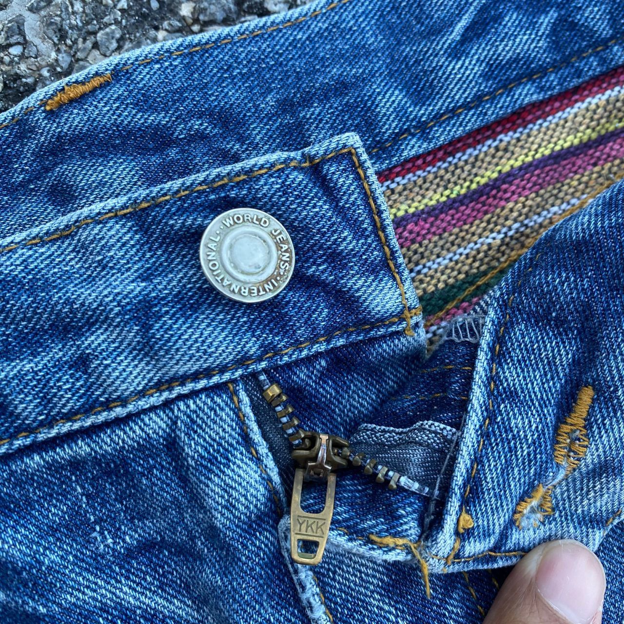 Japanese Brand Vintage Geronimo Indiana American Culture Flare Denim Size US 31 - 13 Thumbnail