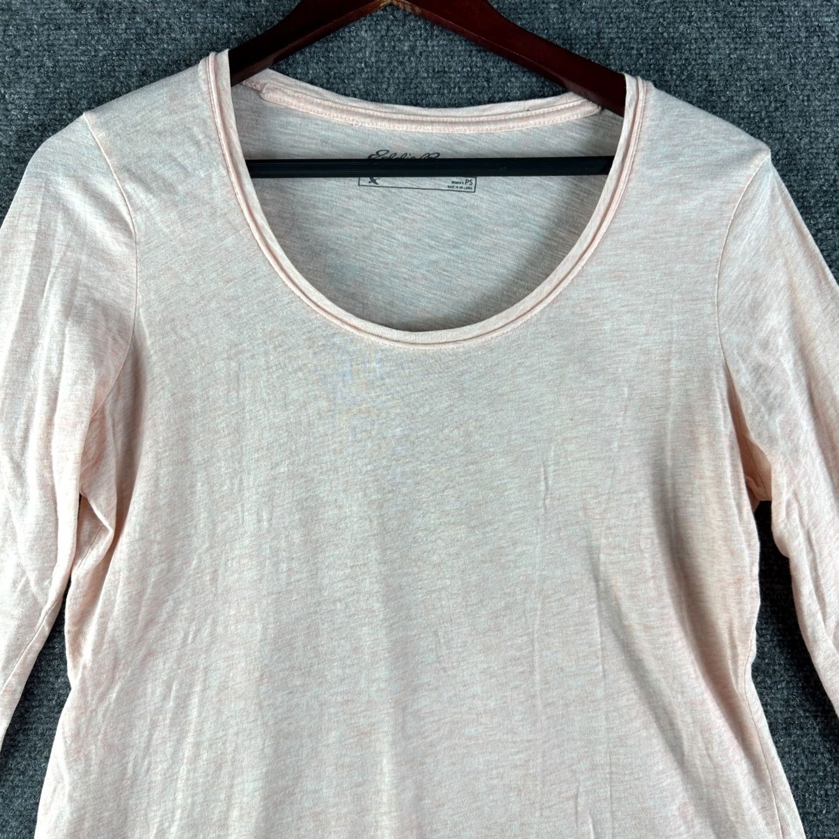 Eddie Bauer Eddie Bauer Top Womens PS Orange Cotton Knit Tee Long Sleeve Pullover Logo Shirt Size S / US 4 / IT 40 - 3 Thumbnail