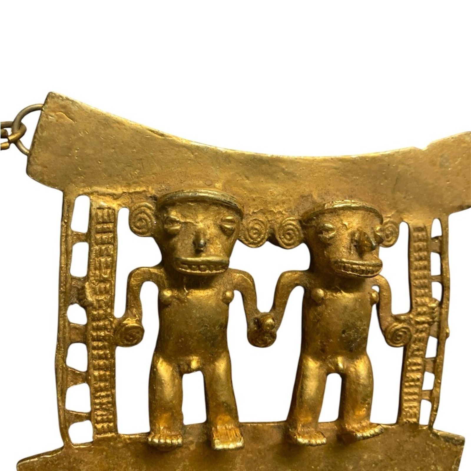 Vintage 70s Vintage Diquis Costa Rica Figure Large Pendant Necklace Size ONE SIZE - 8 Thumbnail