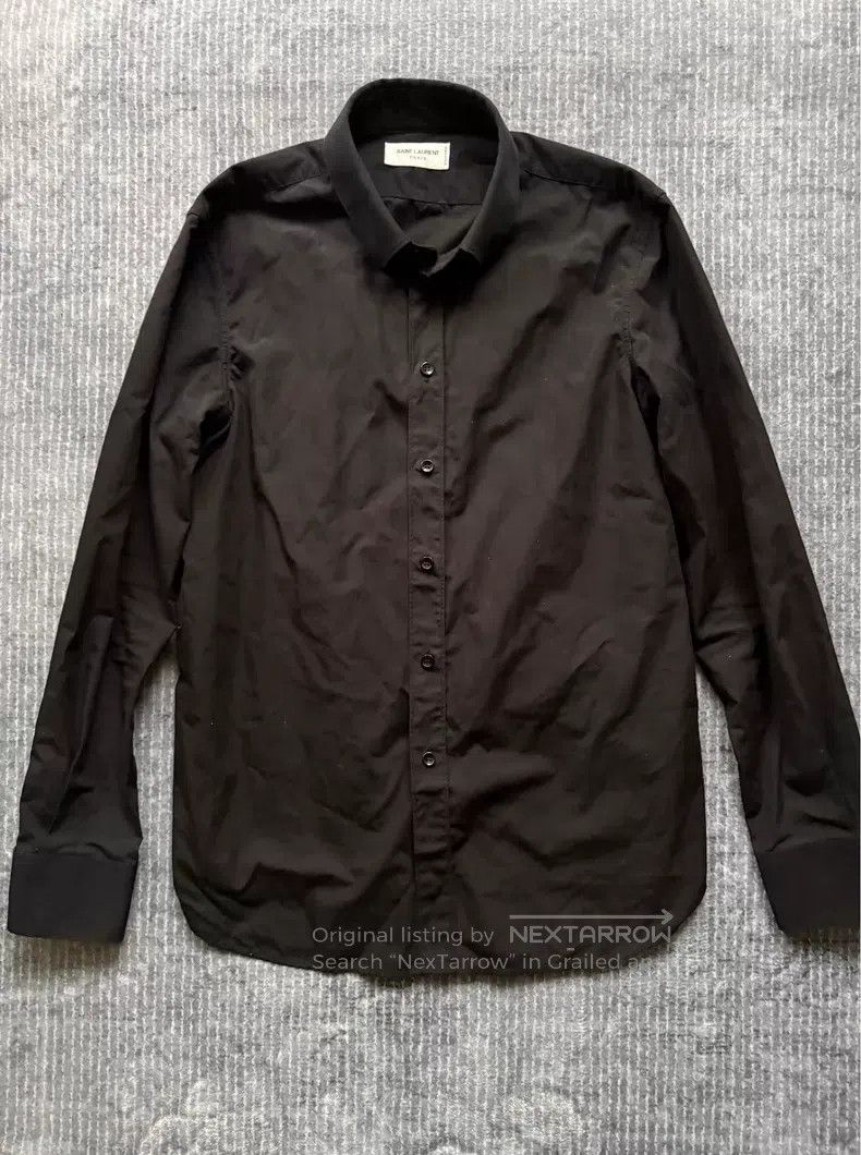 Saint Laurent Paris Saint Laurent Paris Classic black basic shirt i Size S / US 4 / IT 40 - 1 Thumbnail