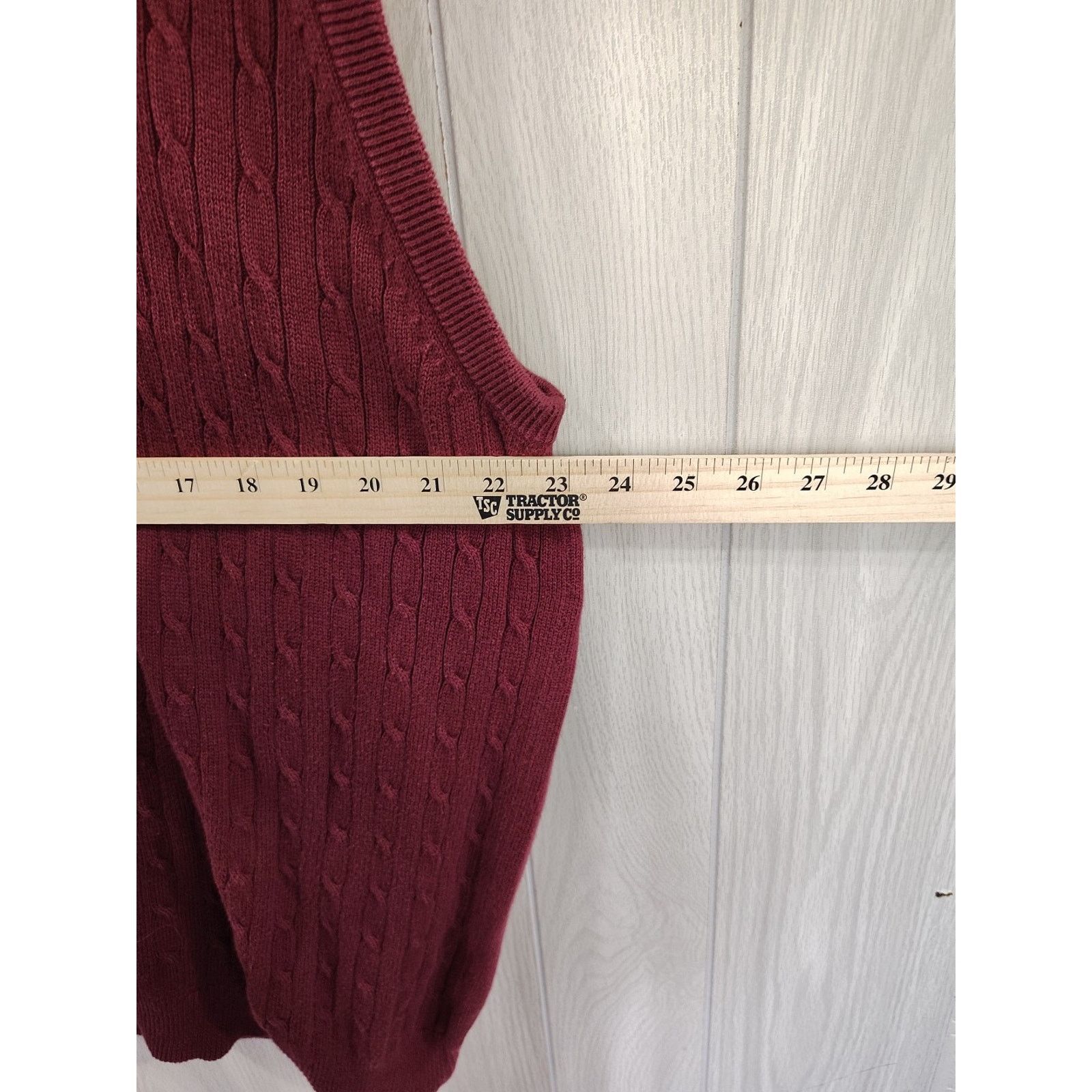 The Unbranded Brand Men's Oak Hill Cable Knit Sweater Size 2xl Burgundy Preppy Size US XXL / EU 58 / 5 - 8 Thumbnail