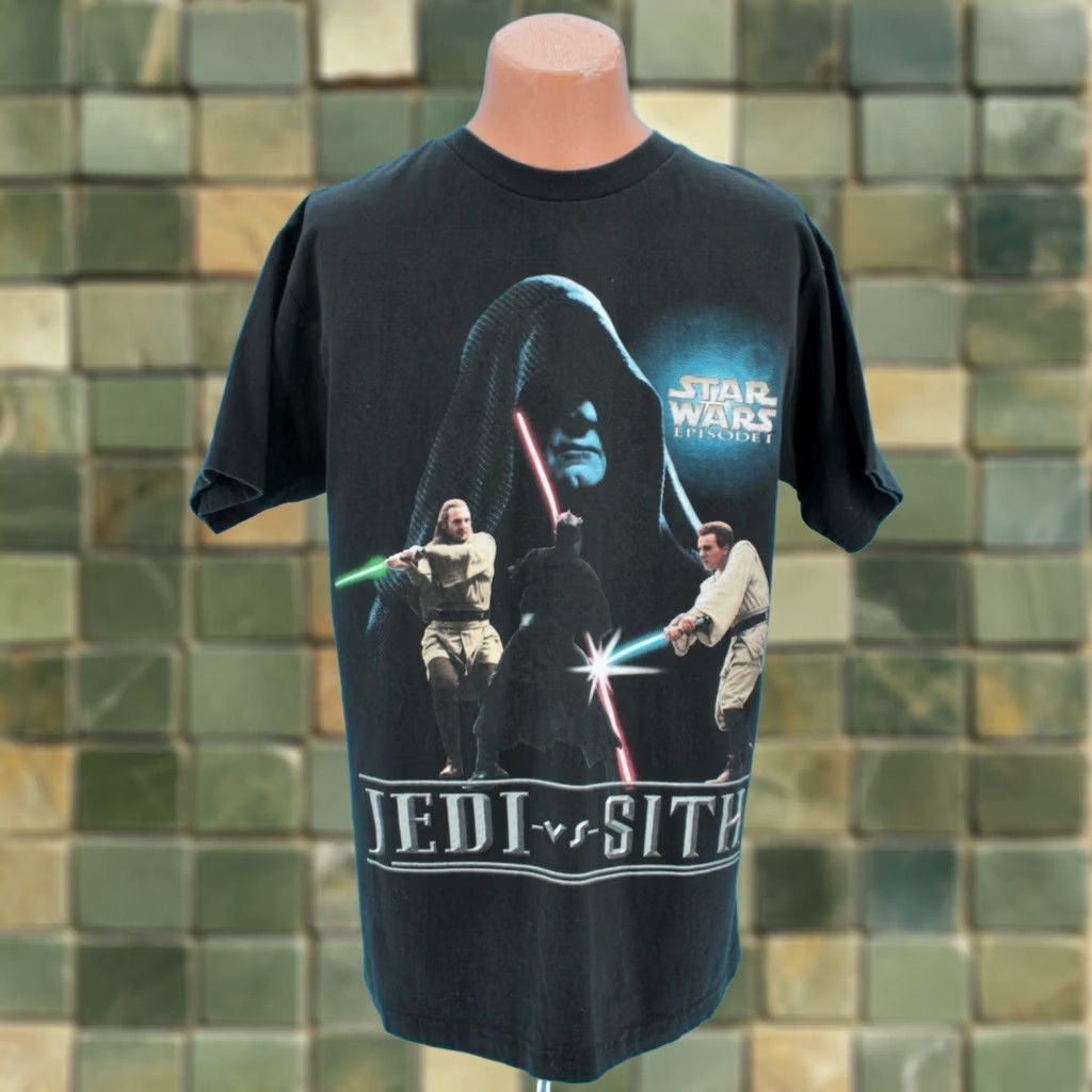 Star Wars Y2K Star Wars T-Shirt Men’s VTG TShirt Black XL Graphic Tee Short Sleeve vintage Size US XL / EU 56 / 4 - 1 Thumbnail