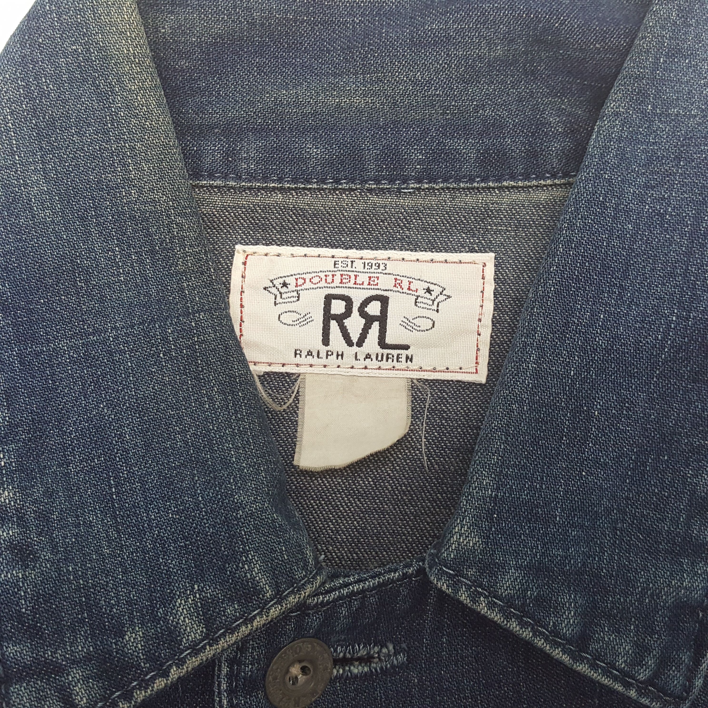 RRL Ralph Lauren × Vintage RRL Ralph Lauren Fashion Style Denim Jacket Size US S / EU 44-46 / 1 - 5 Thumbnail