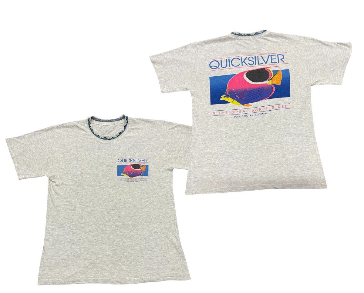 Quiksilver RARE 90s QUICKSILVER FISH DESIGN TEES Size US M / EU 48-50 / 2 - 1 Thumbnail