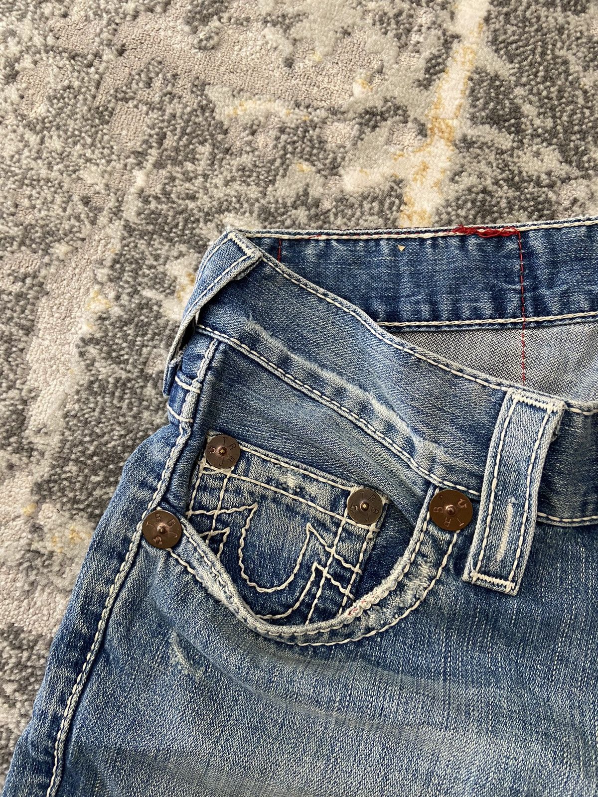 If Six Was Nine × Other × True Religion Y2K REVIVAL FLARE WASH DENIM JEANS Size US 34 / EU 50 - 13 Thumbnail
