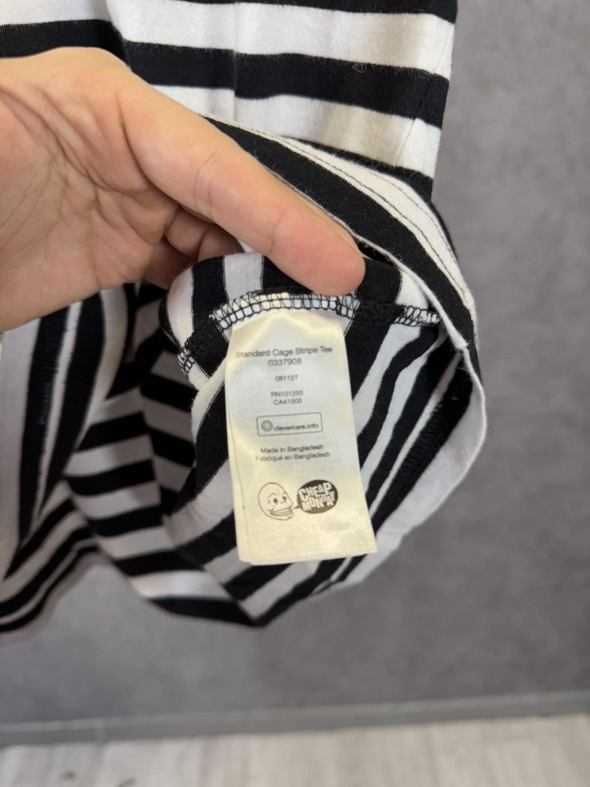 Cheap Monday × Designer Cheap Monday designer big center logo striped tee Size US M / EU 48-50 / 2 - 5 Thumbnail