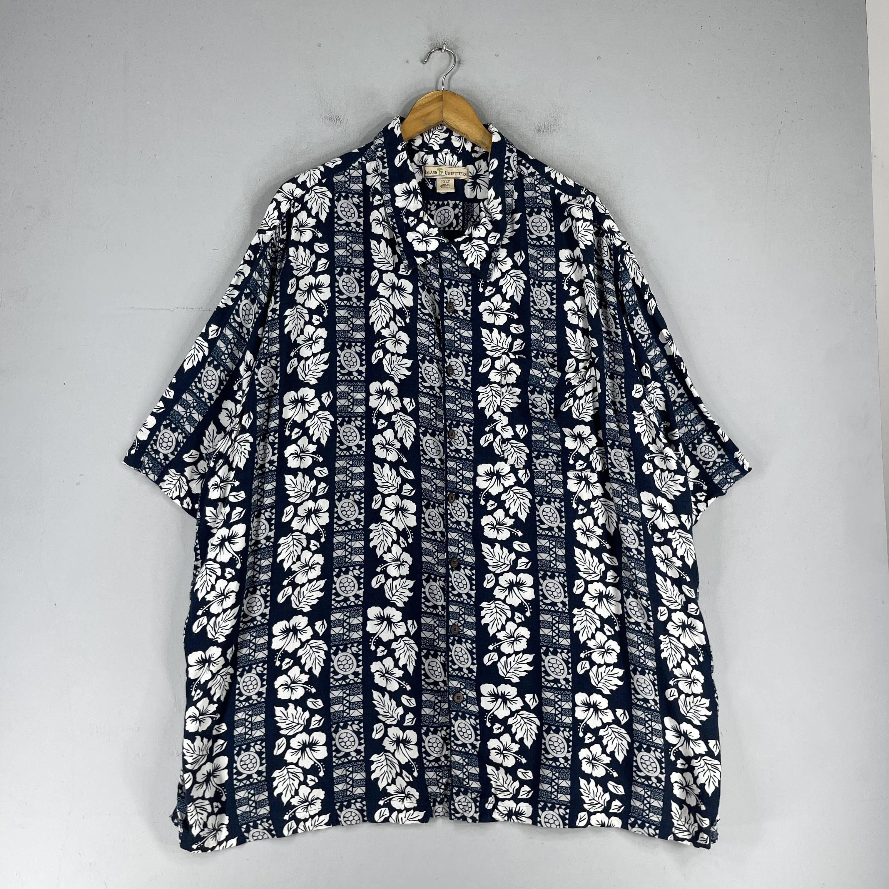 Other Vintage Y2K Hawaiian Tribal Hibiscus Flower Motive Shirt Size US XXL / EU 58 / 5 - 4 Thumbnail