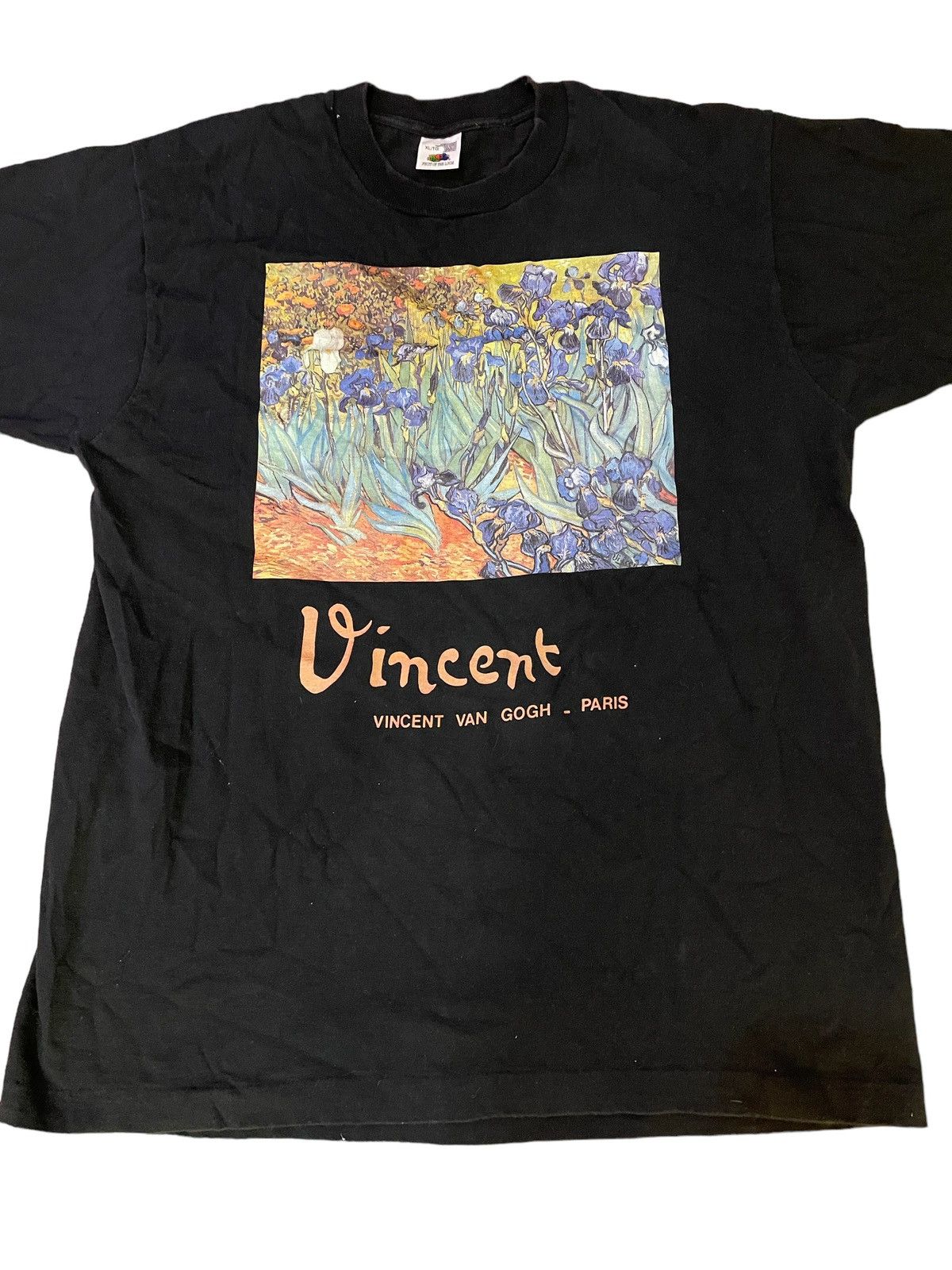 image of Vintage Vincent Van Gogh Art Shirt 90's in Black, Men's (Size XL)